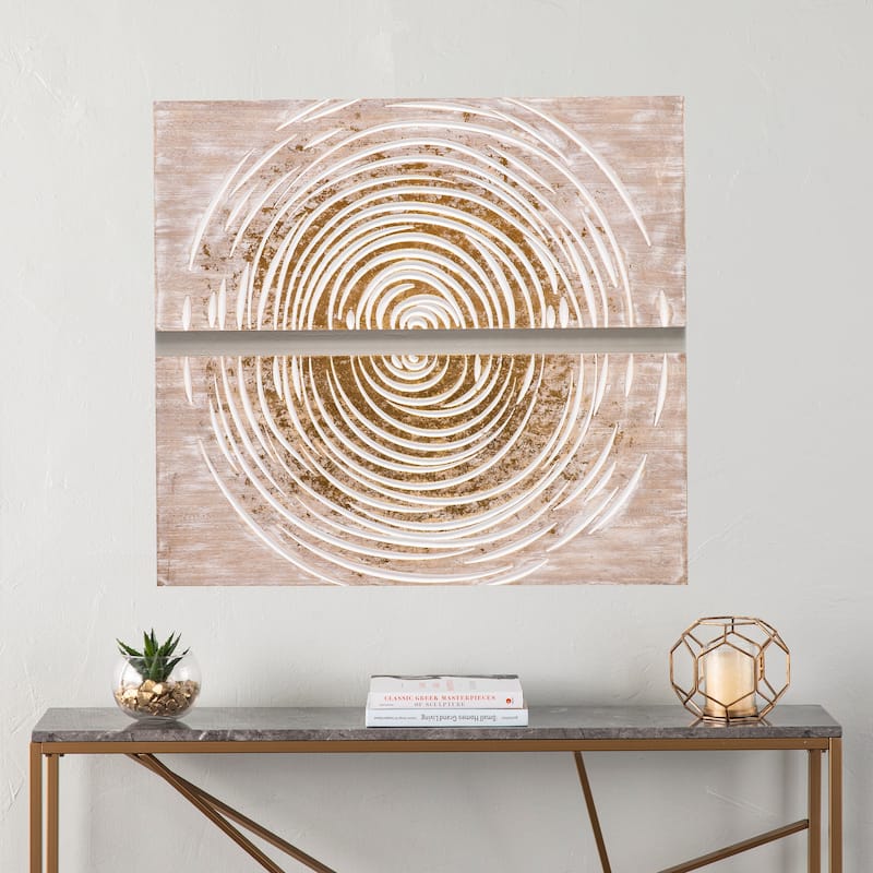 SEI Furniture Acanthia Carved wood Gold Decorative Wall Panels (Set of 2)