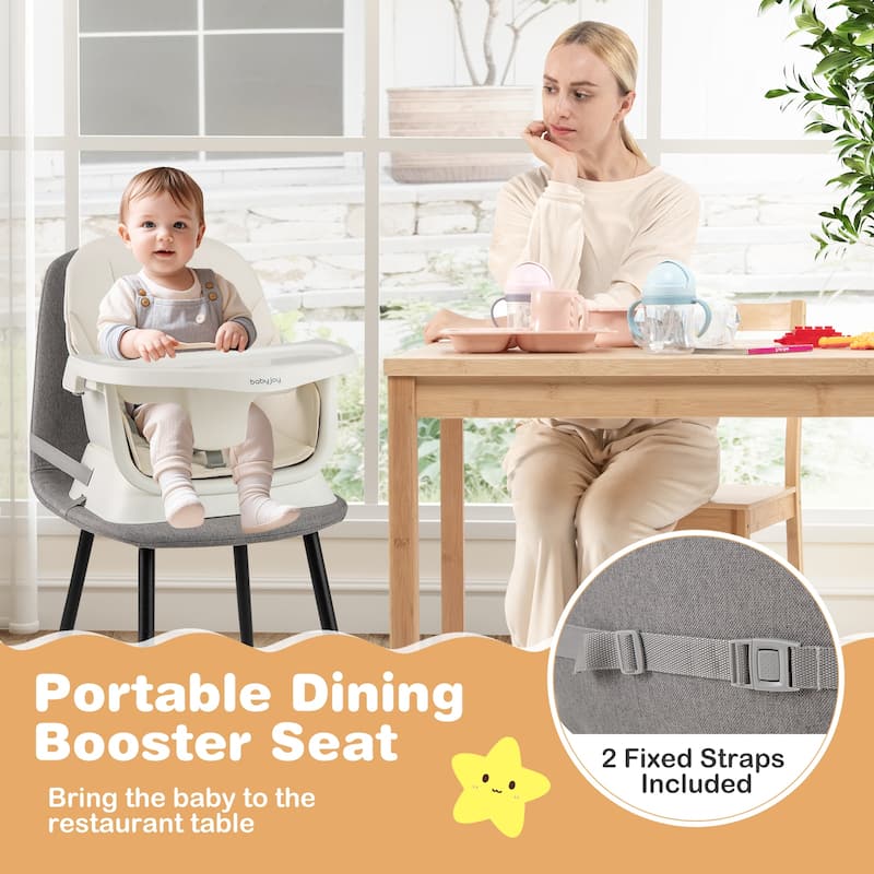 Gymax 16-in-1 Baby High Chair w/ Activity Center Booster Seat Building