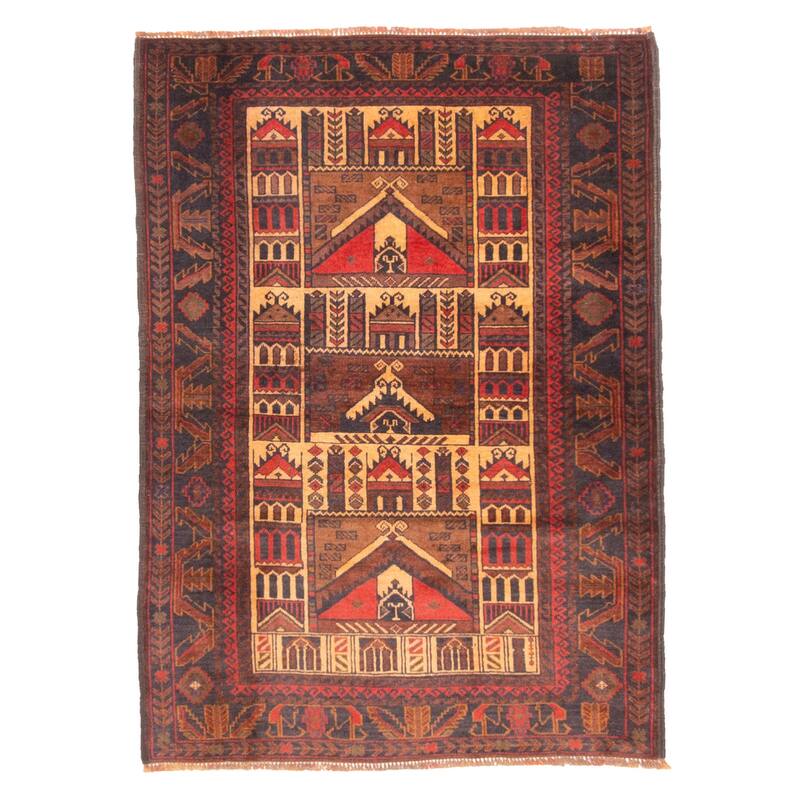 ECARPETGALLERY Hand-knotted Teimani Tan Wool Rug - 3'0 x 4'1