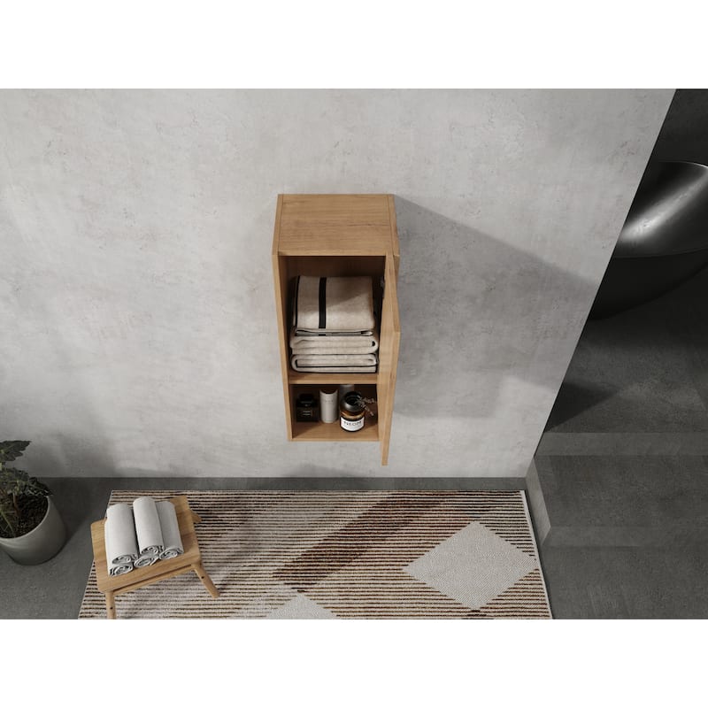 Modern Wall-Mounted Bathroom Side Cabinet with Soft Close Doors, Space-Saving Storage Cabinet Floating Cabinet