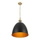 preview thumbnail 12 of 23, Mid-Century Modern 1-Light Bell Dome Large Pendant Light 17.7in