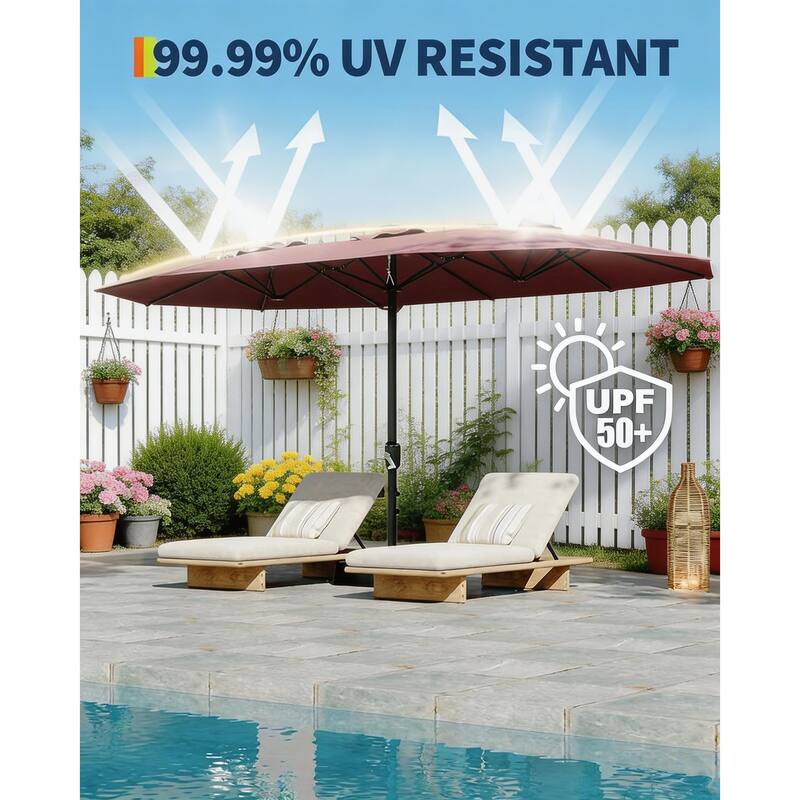 13ft Patio Umbrella, with Double Canopy, No Base