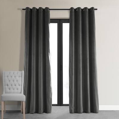 Exclusive Fabrics Signature Velvet Grommet 96in Blackout Curtain (1 Panel)