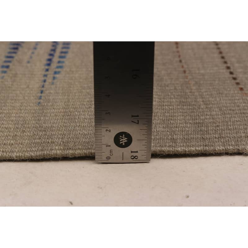 ECARPETGALLERY Flat-Weave Ankara FW Grey Wool Kilim - 9'10 x 12'8