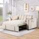 preview thumbnail 19 of 39, 55" Multi-functional Velvet Sofa Bed with Cup Holder and USB Port for Living Room