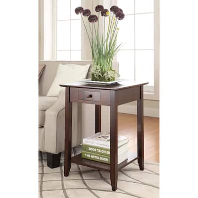 Convenience Concepts American Heritage 1 Drawer End Table with Shelf