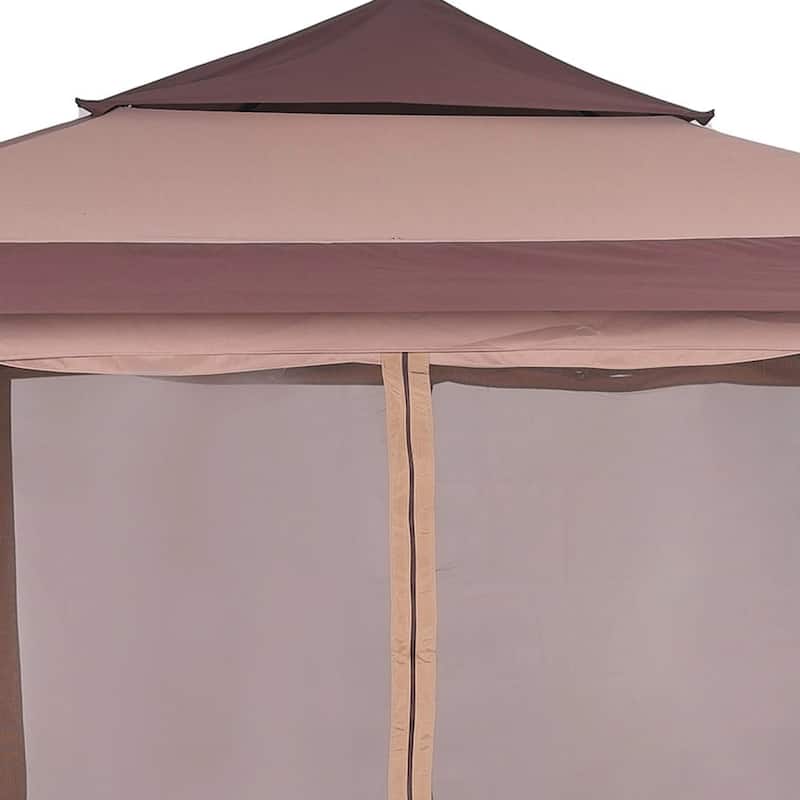 Dean 12x12 Outdoor Pop-up Steel Gazebo with Carrying Case and Soft Top Canopy by Furniture of America