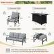 preview thumbnail 105 of 119, MAISON ARTS Outdoor Sofa Set 4/6-Piece Patio Conversation Set with 45'' Gas Fire Pit Table