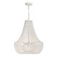 preview thumbnail 1 of 3, Rylee 6 Light Matte White Chandelier - 18.75'' W x 23.6'' H