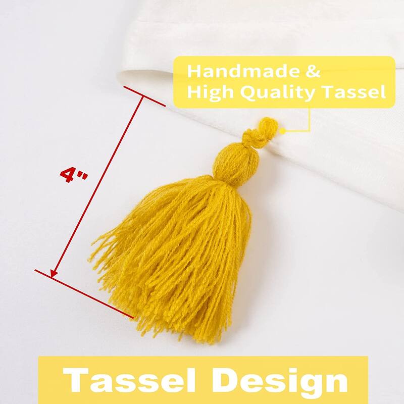 DriftAway Boho Velvet Handmade Tassel Curtain Room Darkening Thermal Insulated Window Curtains