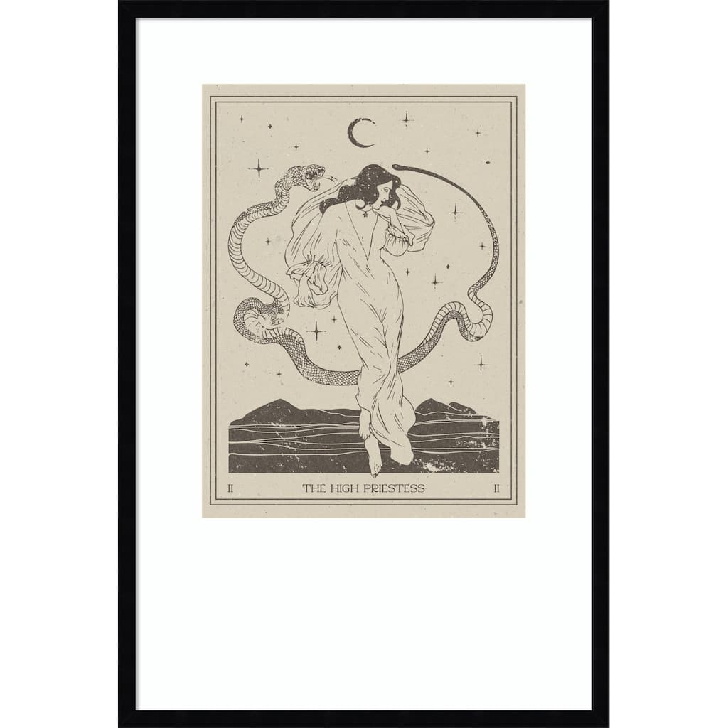 The High Priestess by Nktn Wood Framed Wall Art Print
