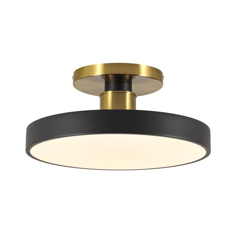 Contemporary Acrylic Dimmale LED Semi-Flush Mount Ceiling Light - N/A