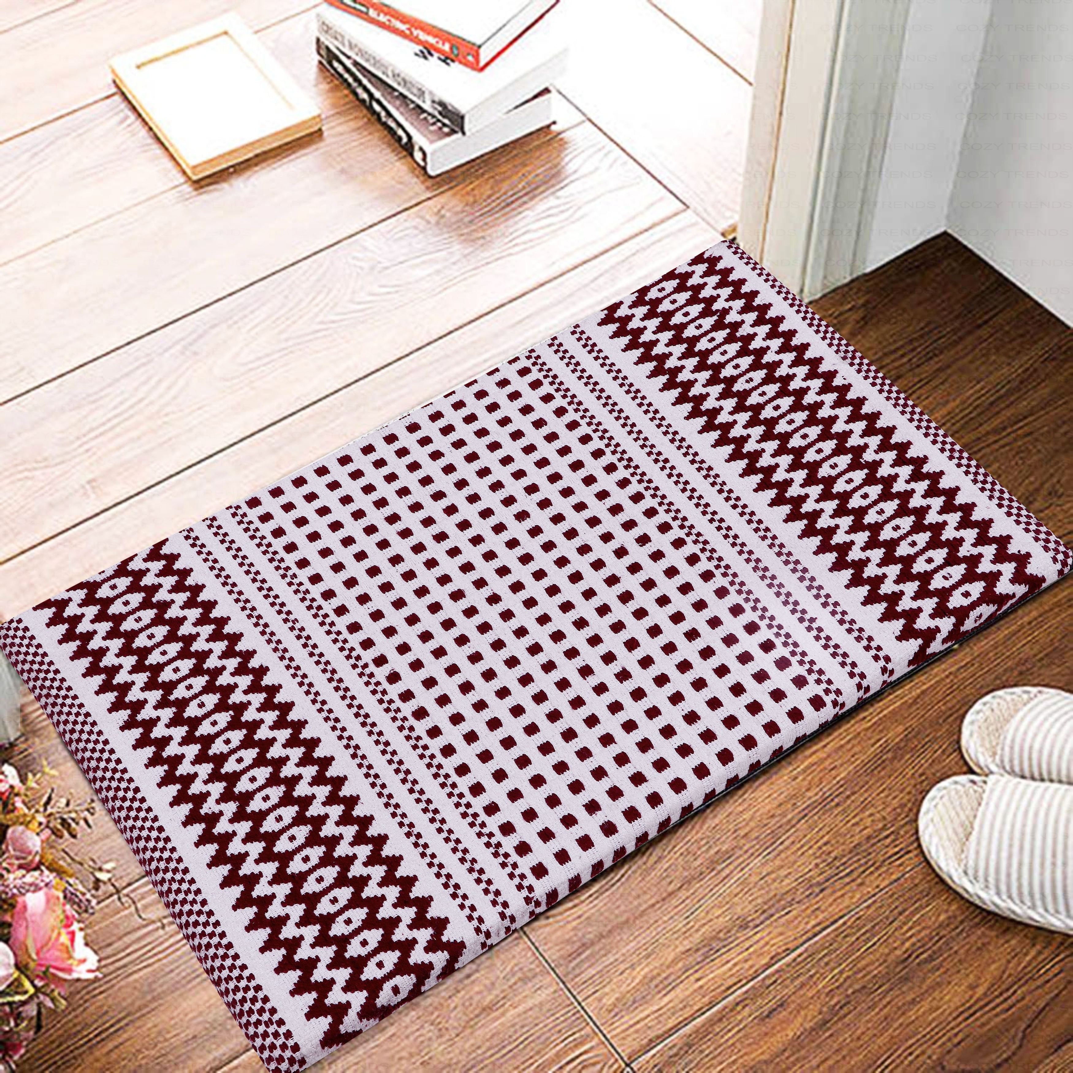 Embossed Kitchen Mats Cushioned Anti Fatigue, Non-Slip Leather-Like Kitchen  Floor Mat, Eco-Friendly PVC Foam, Waterproof Anti-Fatigue Mat for Kitchen,  Office, Sink, Laundry, 18 W 30 L, Burgundy 