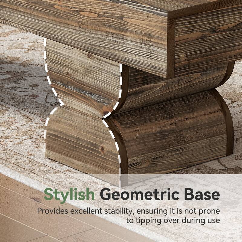 Solid Wood Dining Bench, 59-Inch Dining Bench, Farmhouse Kitchen Stool