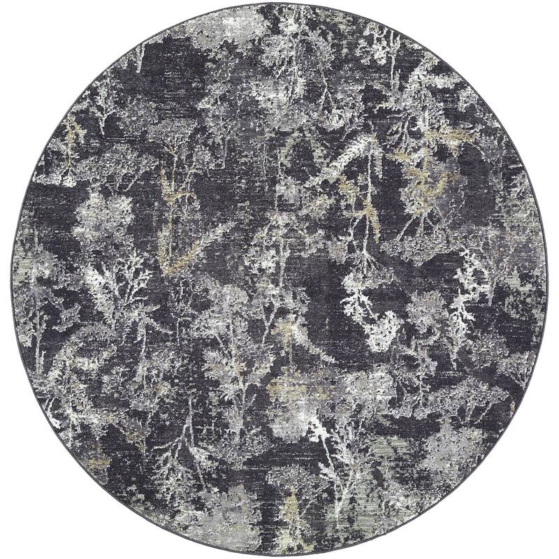 Livabliss Gakko Rustic Area Rug - Black - 6'7" x 6'7"