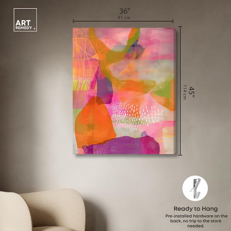 Garnet Gleam V Canvas by Art Remedy, Gallery Wrapped