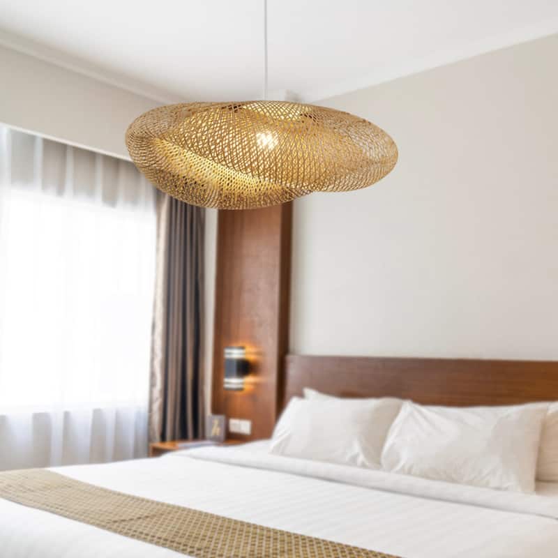 32 Inch Bamboo chandelier 1 Lt - Bamboo Finish