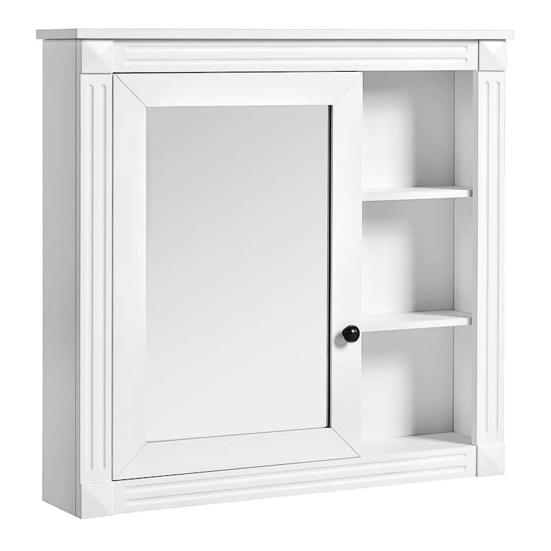 Wall Mounted Bathroom Medicine Cabinet with Mirror and Storage Shelf