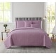 preview thumbnail 2 of 22, Empyrean Bedspread Quilt Set - Ellipse Weave Pinsonic Lightweight Coverlet Set Lavender Dream - King