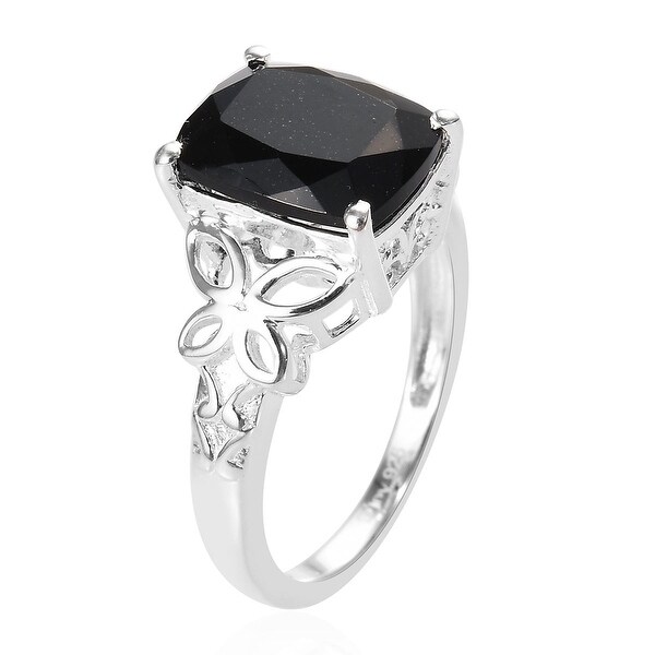 black tourmaline wedding ring