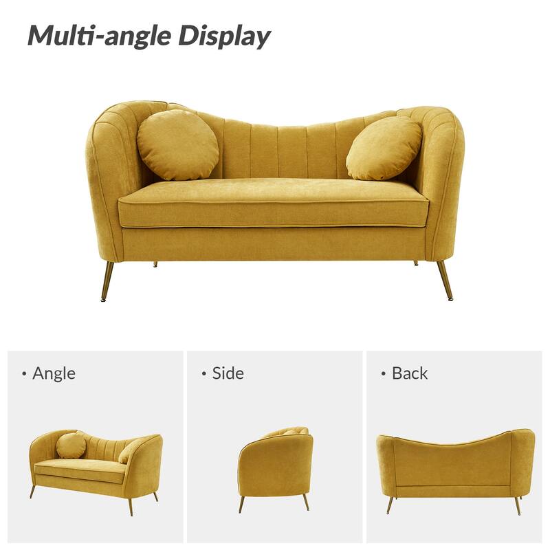 Cecilia 64.6" Wide Loveseat with Removable Cushions