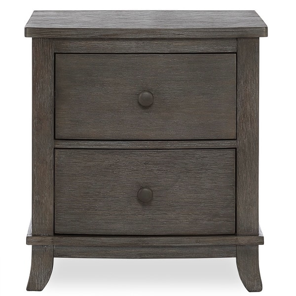 slide 2 of 4, Evolur Signature Amsterdam Night Stand - Smokey Brushed Grey Smokey Brushed Grey - 2-drawer