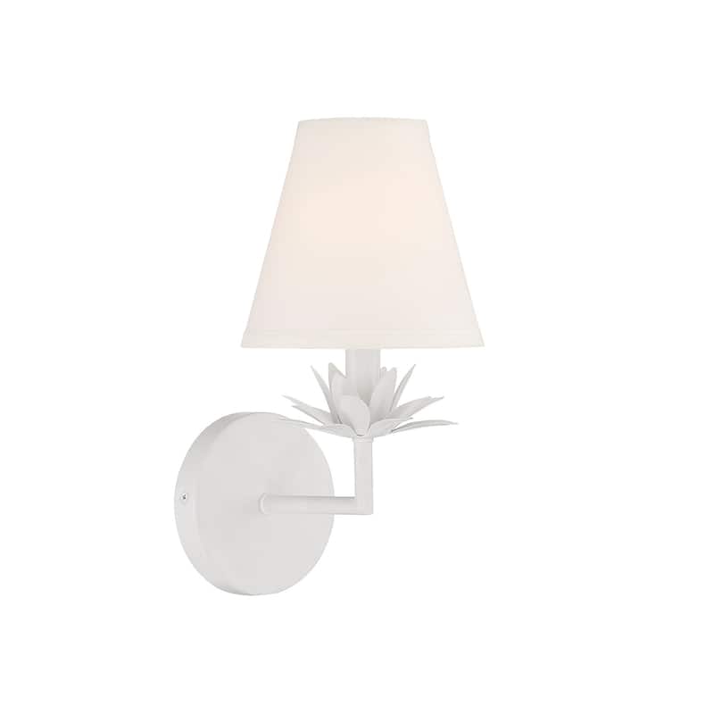 Meridian M90078 12" Tall Wall Sconce - White