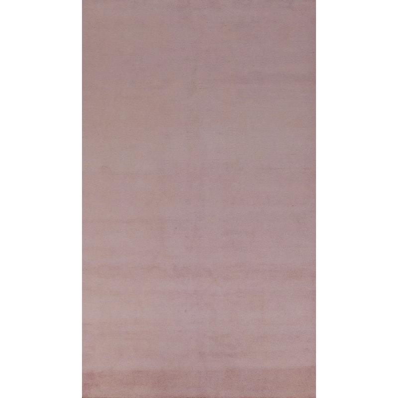 Hand Knotted Oriental 100% Wool Carpet Modern Solid Purples Gabbeh Area Rug - 10' 1'' X 5' 3''