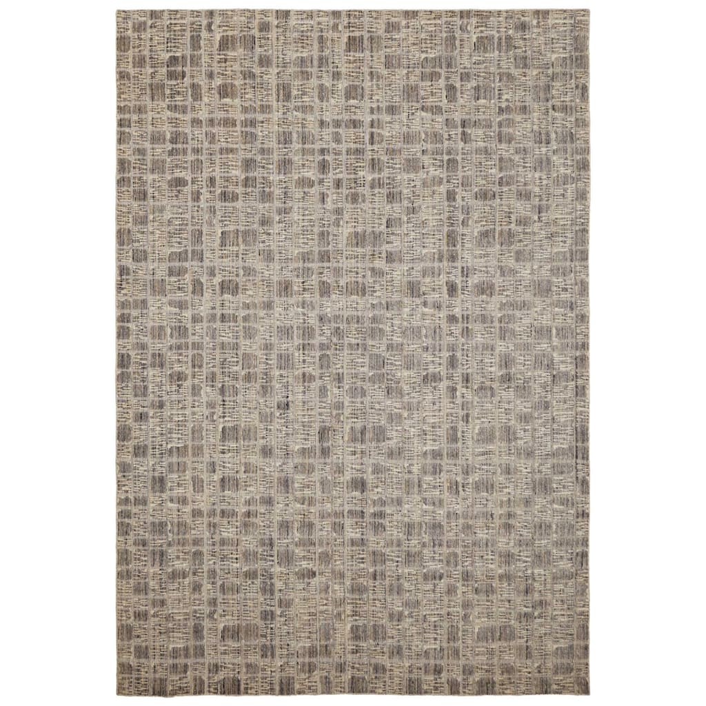 ECARPETGALLERY Hand Loomed Elysian Taupe Wool Rug - 8'1 x 11'8