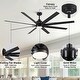 preview thumbnail 74 of 83, YUHAO 84 In. Indoor/Outdoor Modern Industrial Large Windmill Aluminum Blade Ceiling Fans With Lights, Quiet DC Motor and Remote
