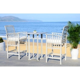 SAFAVIEH Outdoor Living Pate 3-piece Bar Bistro Set - 25"W x 26"D x 50"H