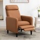 preview thumbnail 12 of 31, Modern PU Leather Adjustable Recliner Chair Glider for Living Room Home Theater Burnt Orange