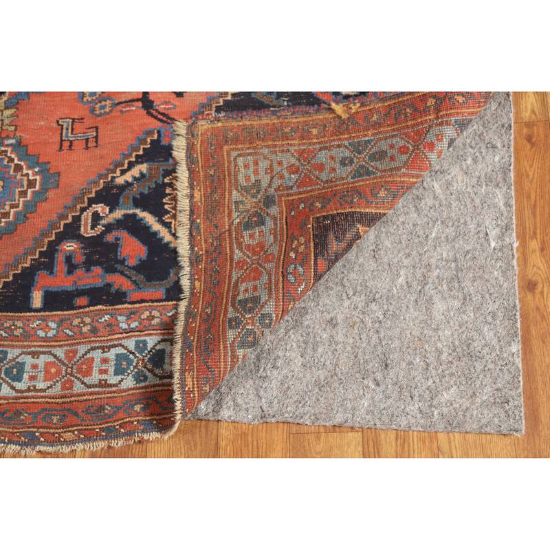 Hand Knotted Oriental 100% Wool Carpet Traditional Medallion Navy Blue & Blues Bidjar Area Rug - 5' 8'' X 4' 9''