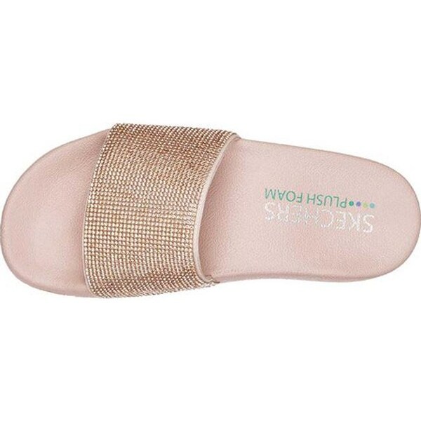 skechers plush foam slides