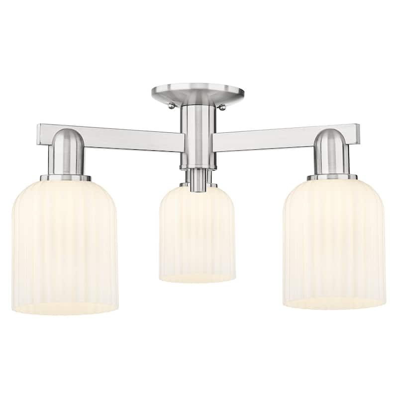 Innovations Lighting 716-3F-G559-5GWH Bridal Veil 3 Light 23" Wide - Brushed Satin Nickel