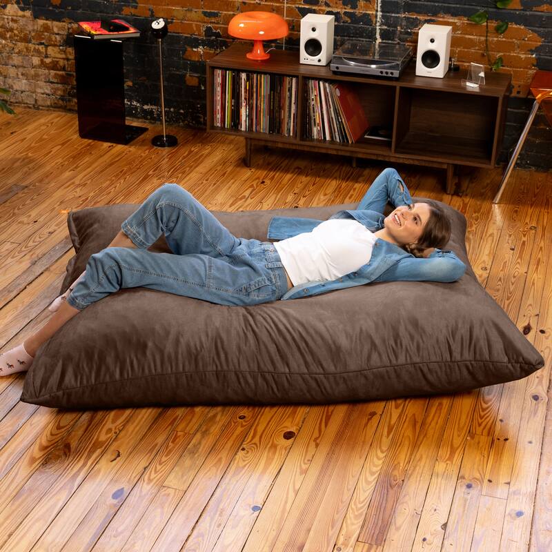 Jaxx 5.5' Huge Bean Bag Floor Pillow and Lounger for Adults - Microsuede