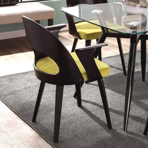 slide 2 of 23, Carson Carrington Kansta Espresso & Velvet Mid-century Modern Dining Table