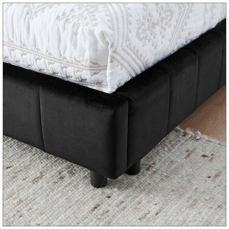Queen Size Upholstered Tufted Bed Frame for Bedroom