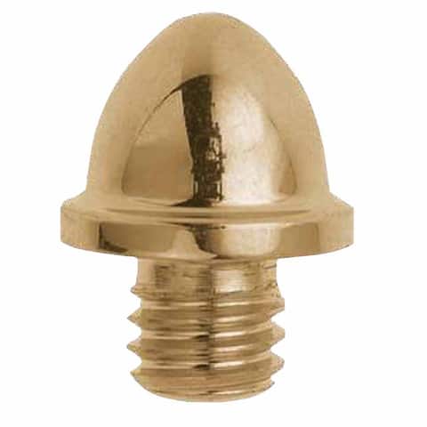 Brass Small Cabinet Door Hinge Finial Pair 3/8 in Finial with Helmet Tip Renovators Supply