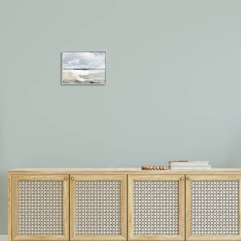 Stupell Layered Abstract Beach Scenery Distant Land Clouds Framed Wall Art, Design by Sophie 6 - Multi