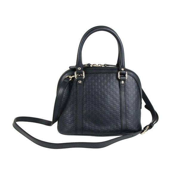 Shop Gucci Women S Dark Blue Micro Guccissima Leather Small