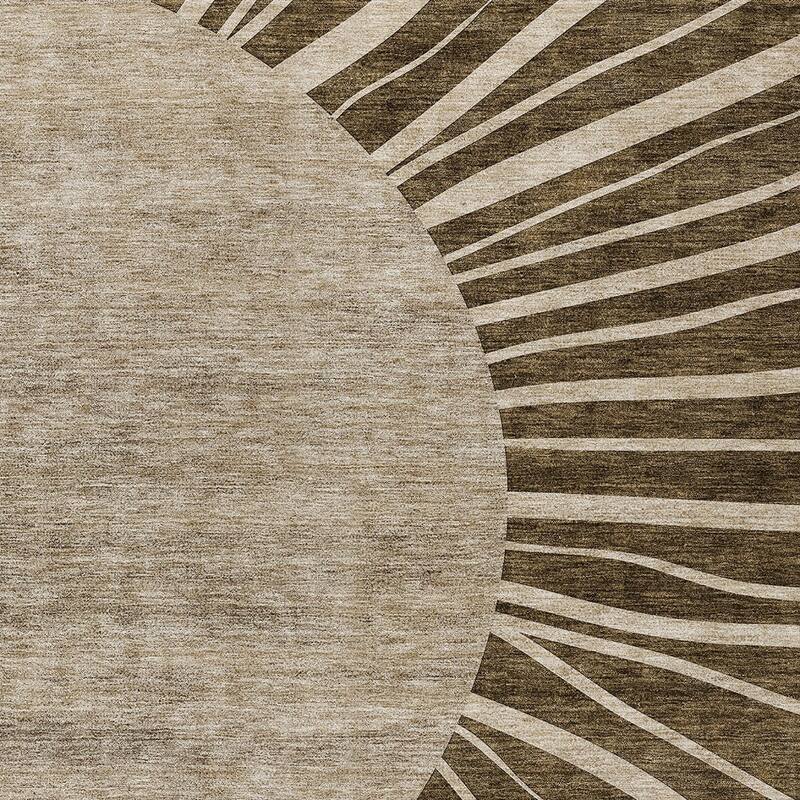 HomeRoots Abstract Transitional Rectangle Outdoor Rug