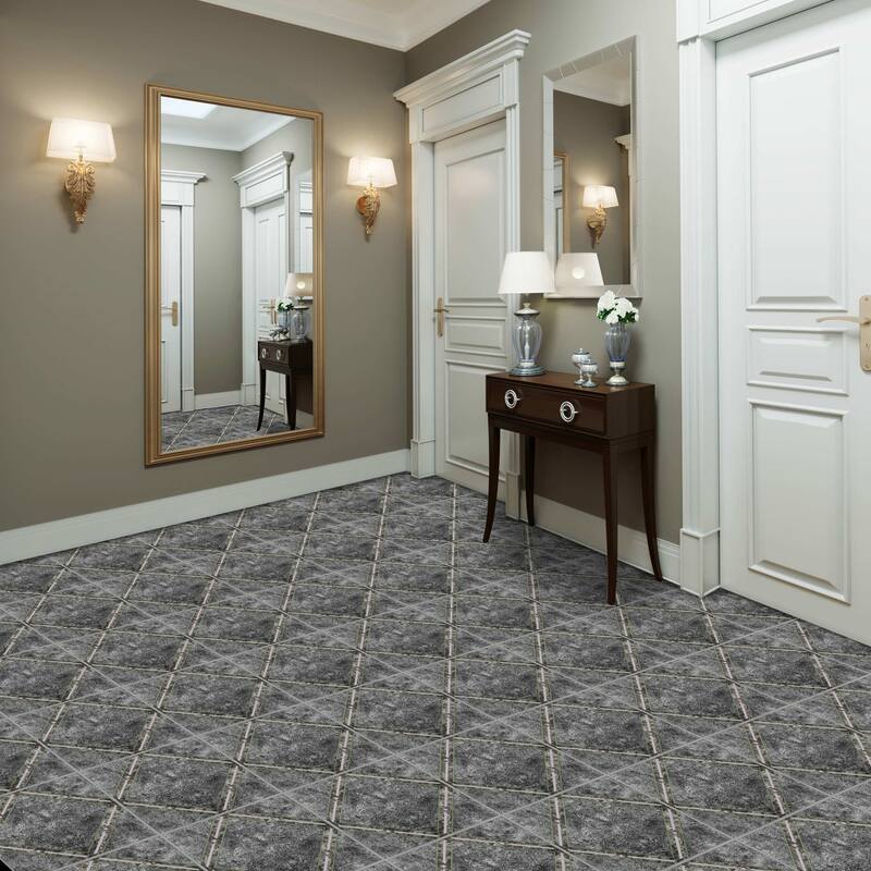 Achim Nexus Metallic Marble Diamond 12x12 Self Adhesive Vinyl Floor Tile - 20 Tiles/20 sq. ft.
