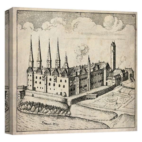 PTM Images 9-124673 PTM Canvas Collection 12" x 12" - "Castle 2" Giclee Rural Art Print on Canvas