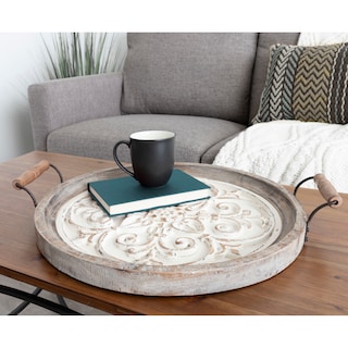 Kate and Laurel Hillrose Wood Decorative Tray - 21x18