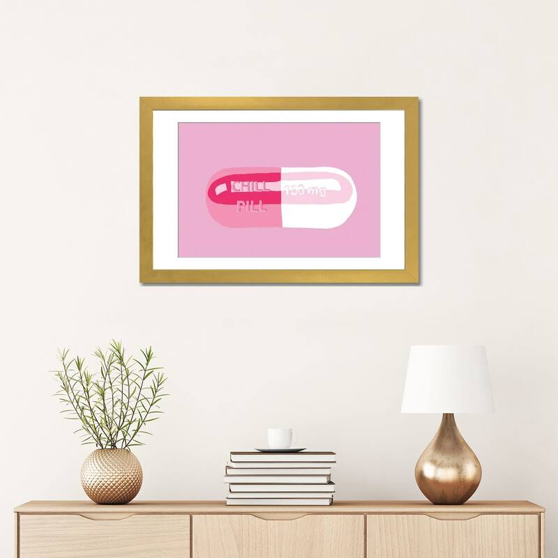 iCanvas "Chill Pill Pink" by Jaymie Metz