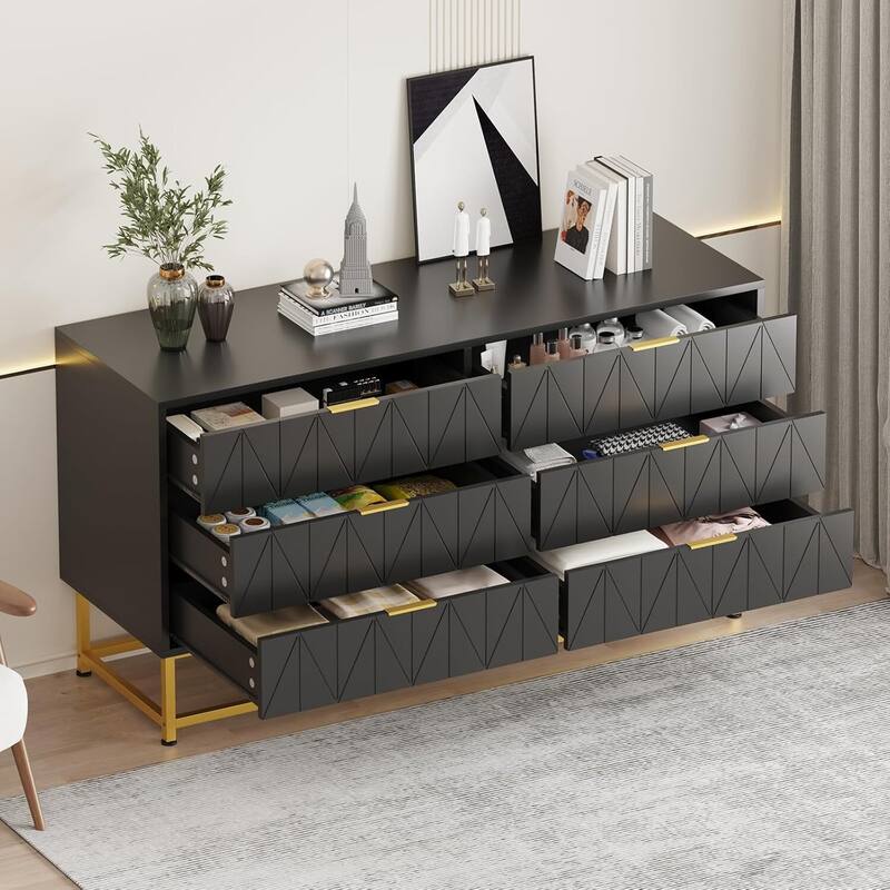 6-Drawer Storage Dresser for Bedroom, Closet, Living Room