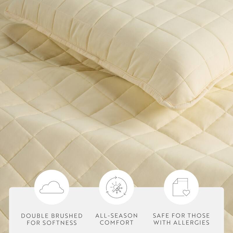 Becky Cameron Premium Ultra Soft Square Quilted Coverlet Set