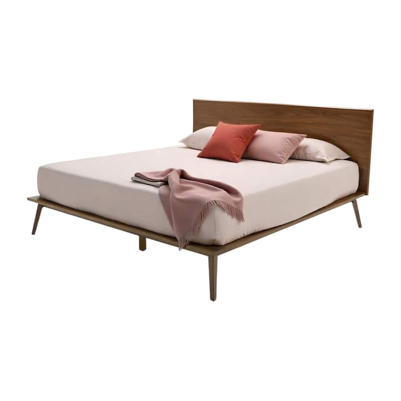 HomeRoots Brown Wood And King Bed Frame