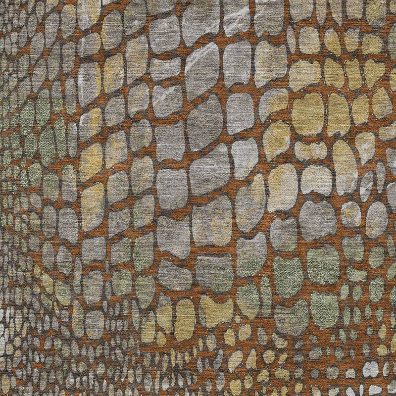 HomeRoots Abstract Transitional Rectangle Outdoor Rug